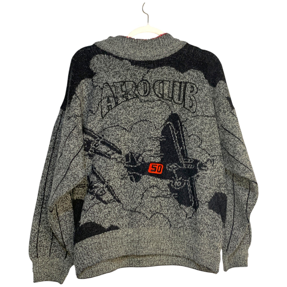 JERSEY OVERSIZE MANDI GRIS CON NEGRO Y ROJO