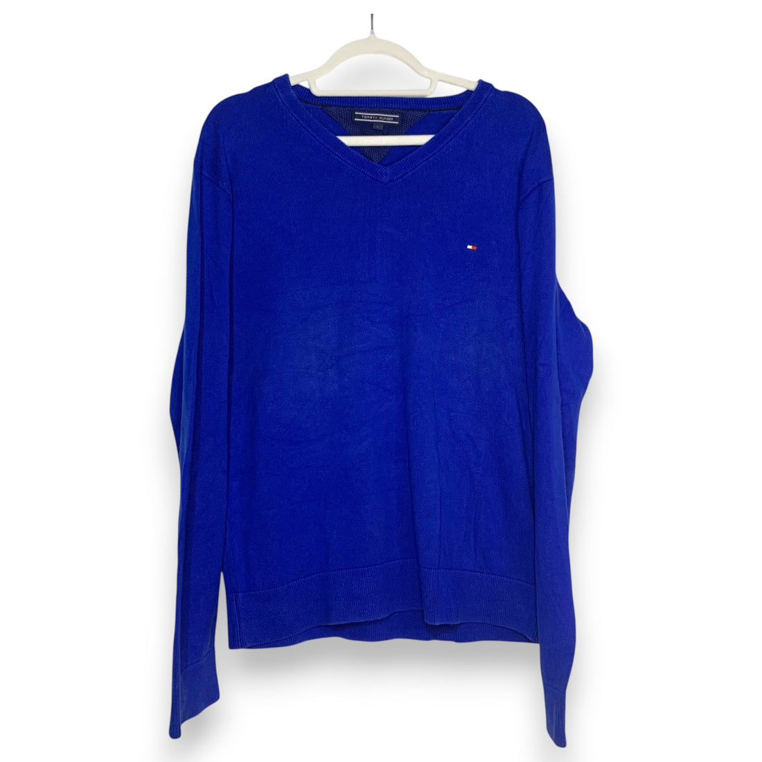 JERSEY TOMMY HILFIGER CUELLO V AZUL COBALTO TALLA L