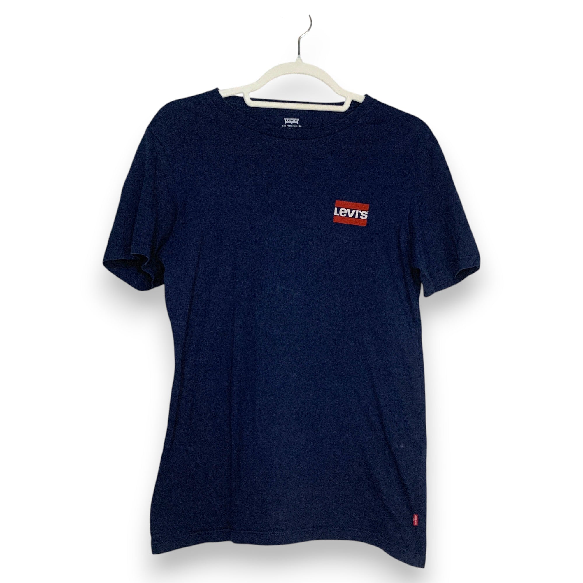 CAMISETA LEVI'S LOGO BOX NARANJA AZUL MARINO TALLA S