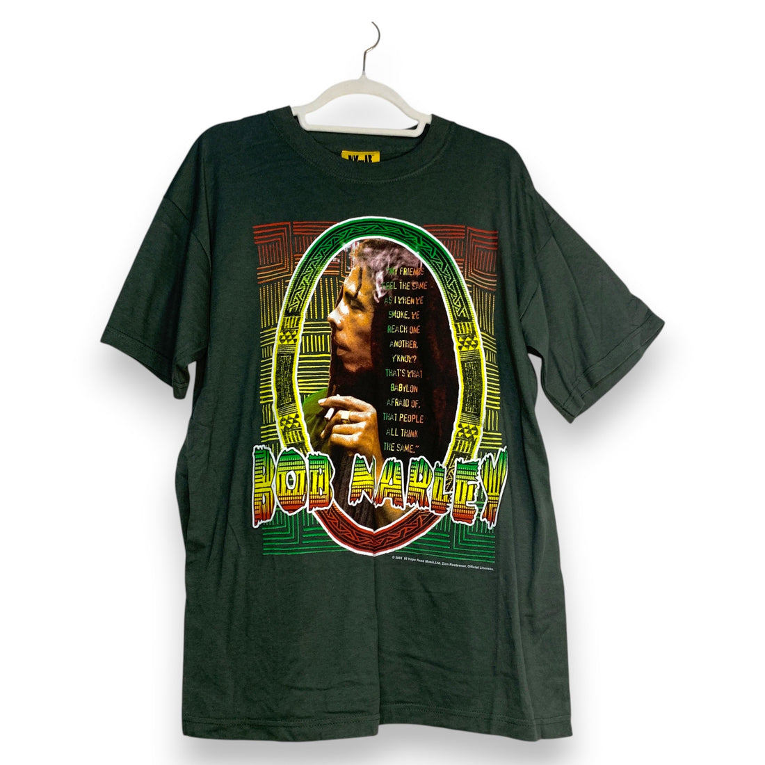 CAMISETA WMB "BOB MARLEY" VERDE OSCURO L