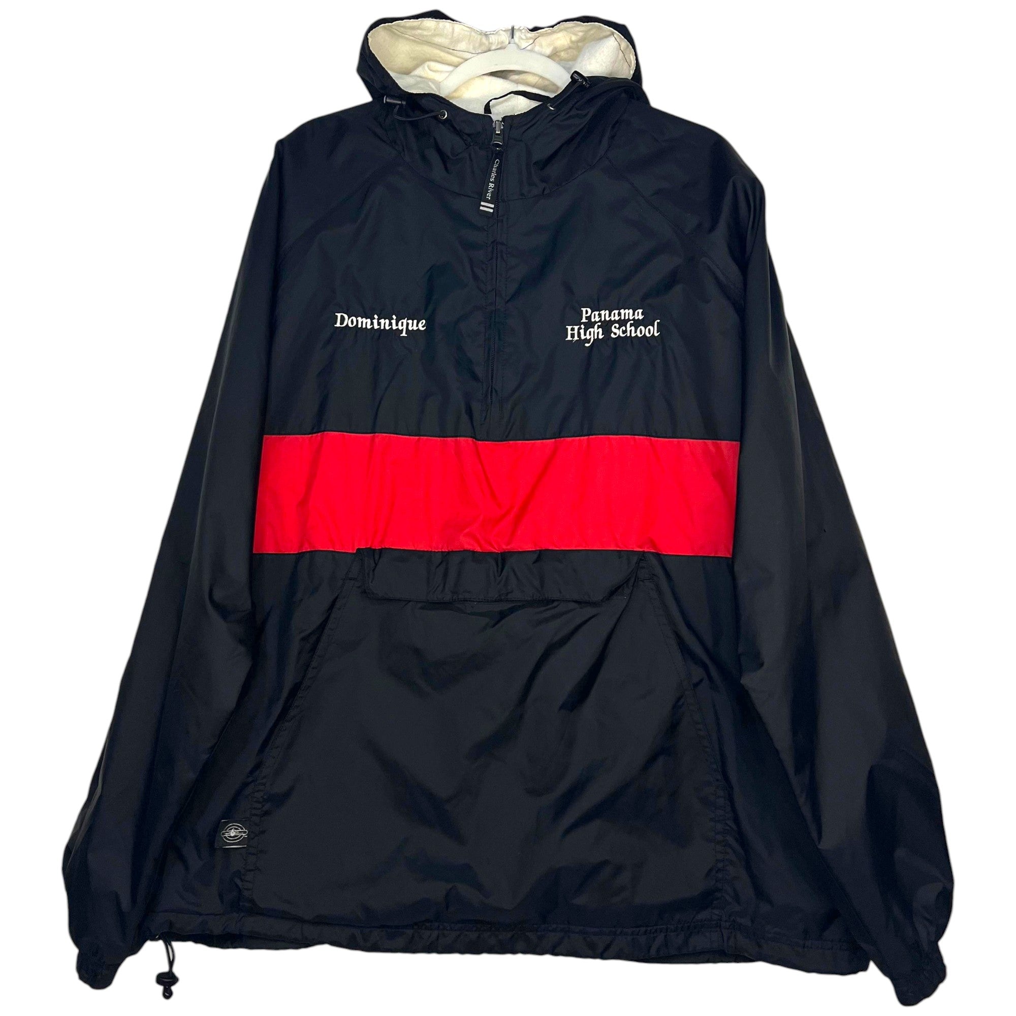 CHAQUETA CORTAVIENTOS CHARLES RIVER NEGRA PERSONALIZADA "COLORGUARD"