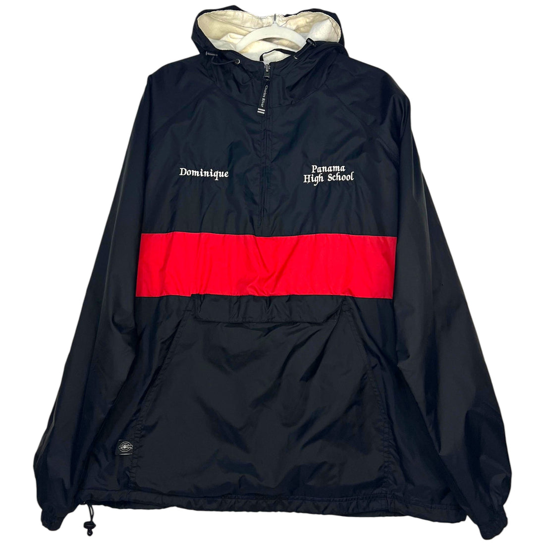 CHAQUETA CORTAVIENTOS CHARLES RIVER NEGRA PERSONALIZADA "COLORGUARD"