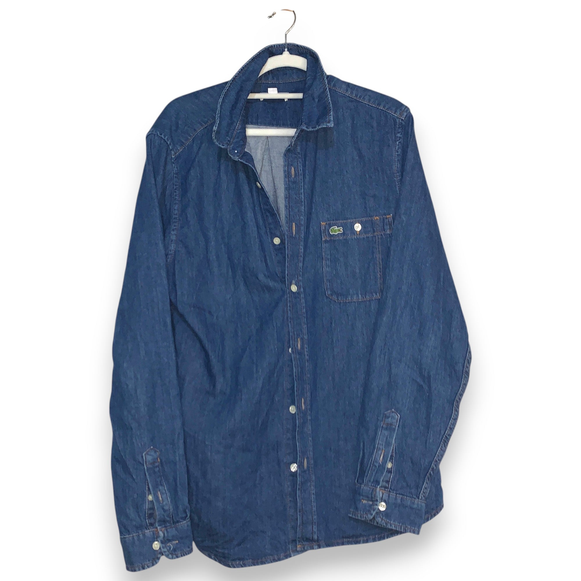 CAMISA LACOSTE DENIM AZUL CLÁSICA TALLA FR 42 / US L