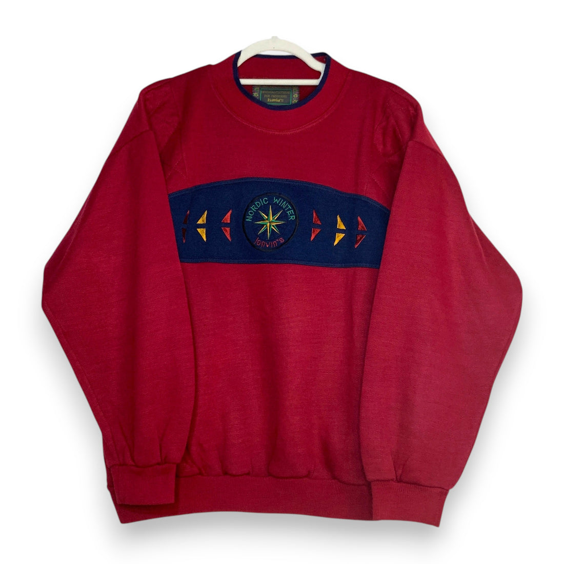 SUDADERA NORDIC WINTER IONVIMS CREW BURDEOS TALLA L