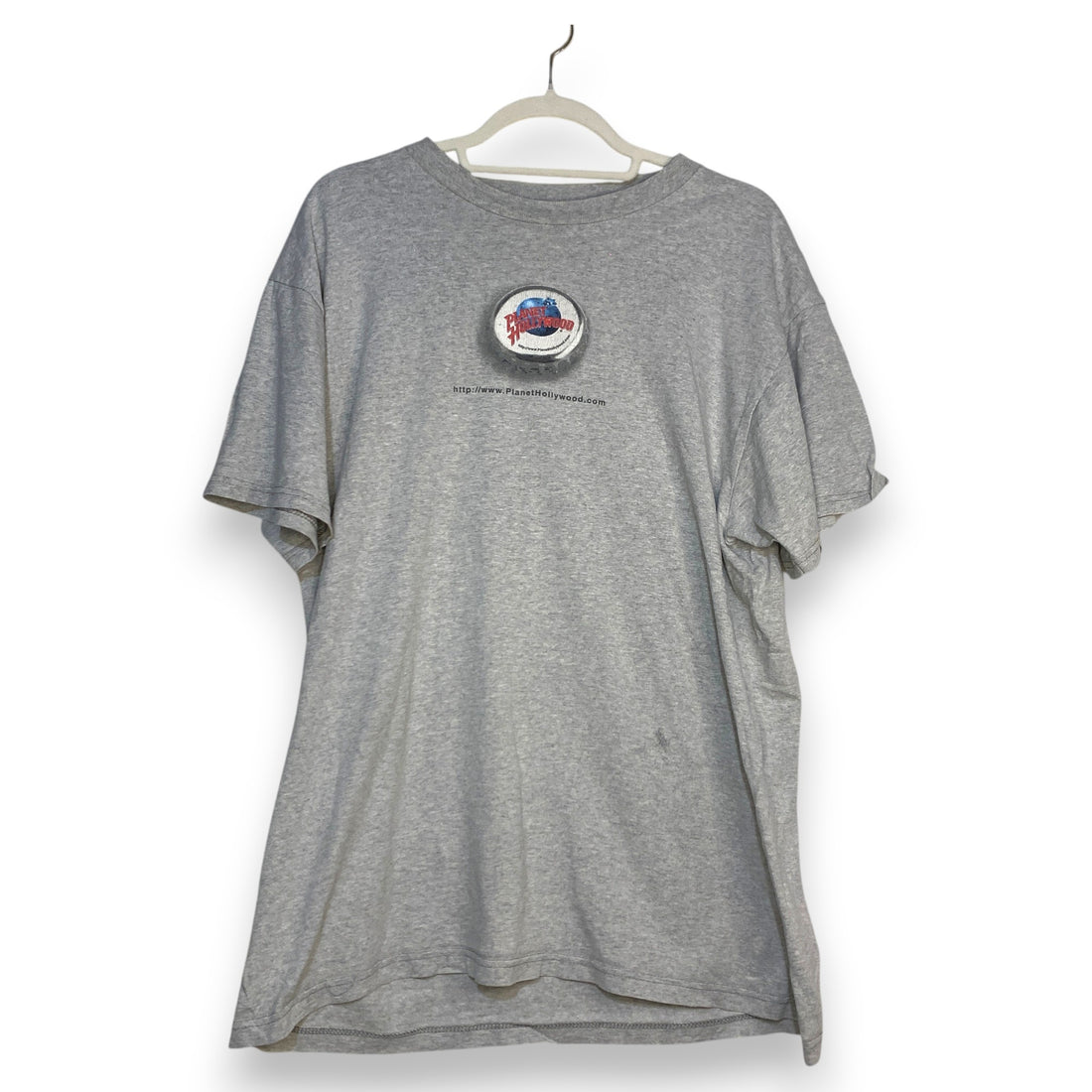 CAMISETA PLANET HOLLYWOOD LOGO GRIS MELANGE TALLA L