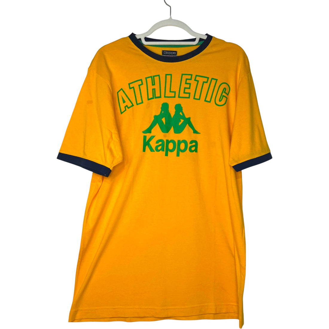 CAMISETA KAPPA AMARILLO CON PRINT ATHLETIC VERDE