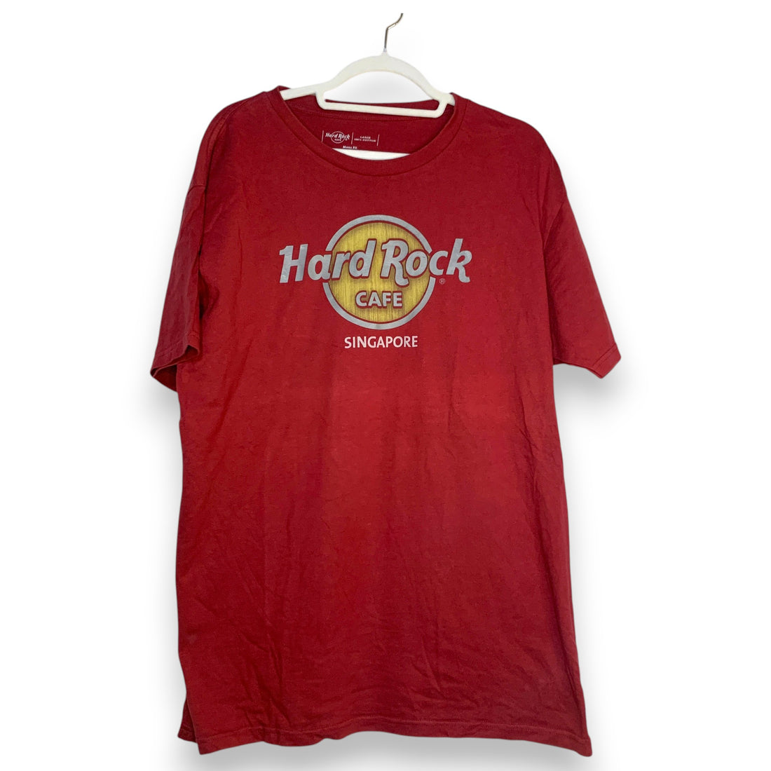 CAMISETA HARD ROCK CAFE SINGAPORE ROJO TALLA L