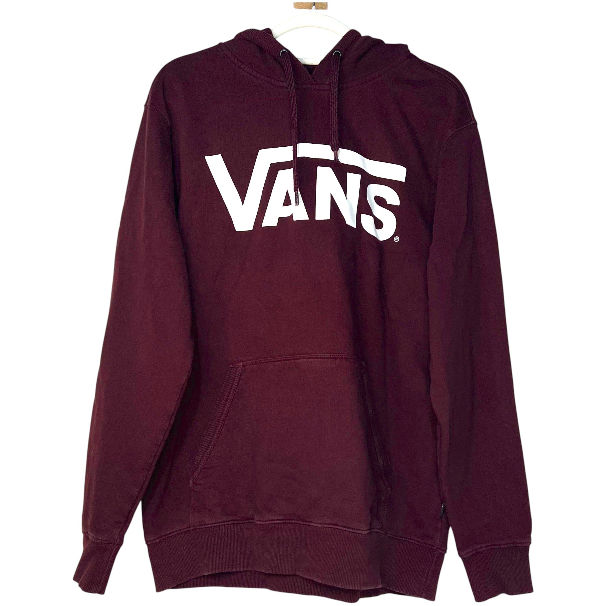 SUDADERA CON CAPUCHA VANS BURDEOS LISA