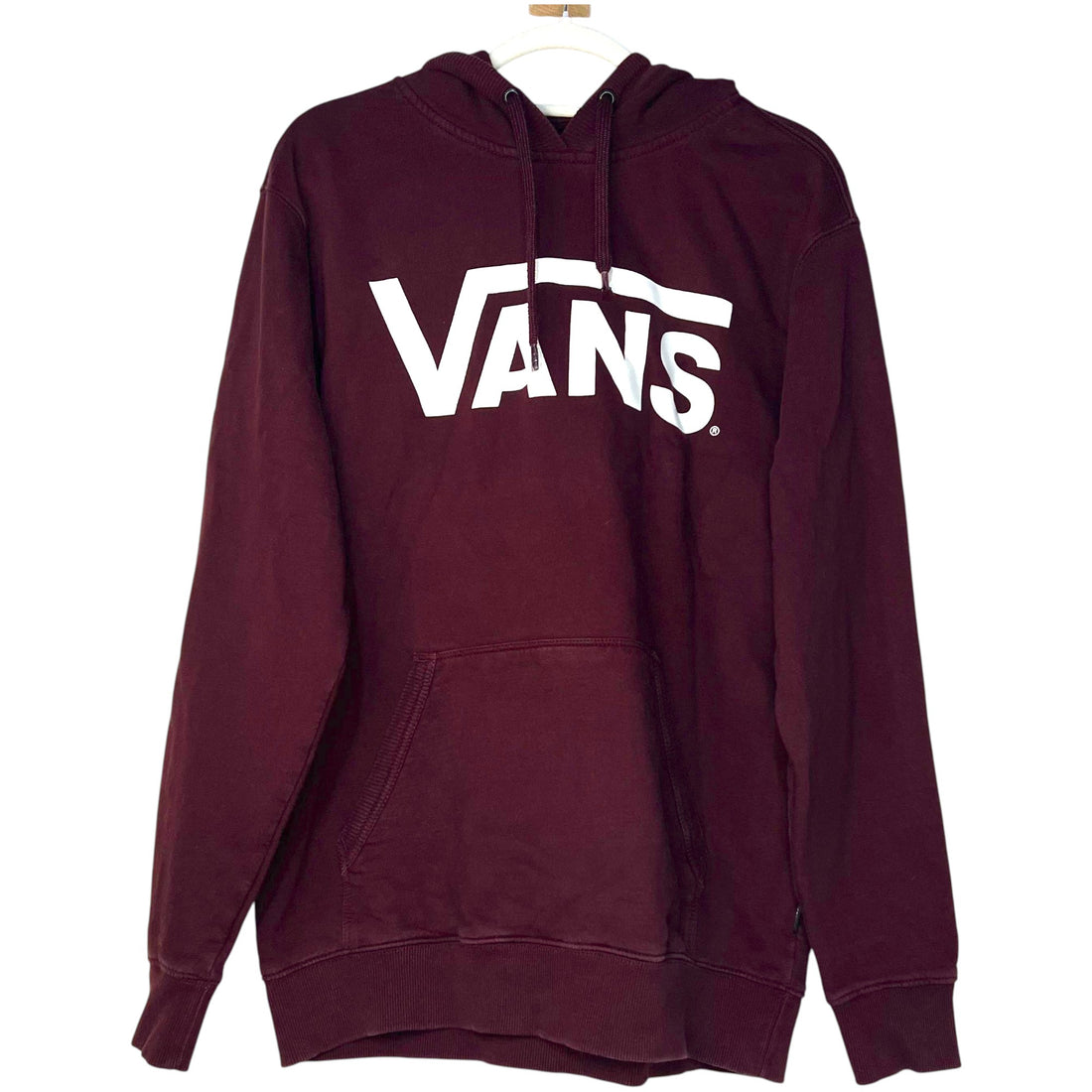 SUDADERA CON CAPUCHA VANS BURDEOS LISA