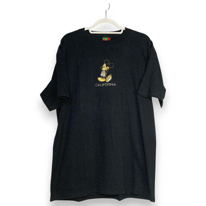CAMISETA VINTAGE MICKEY MOUSE CALIFORNIA BORDADA NEGRA TALLA L/XL
