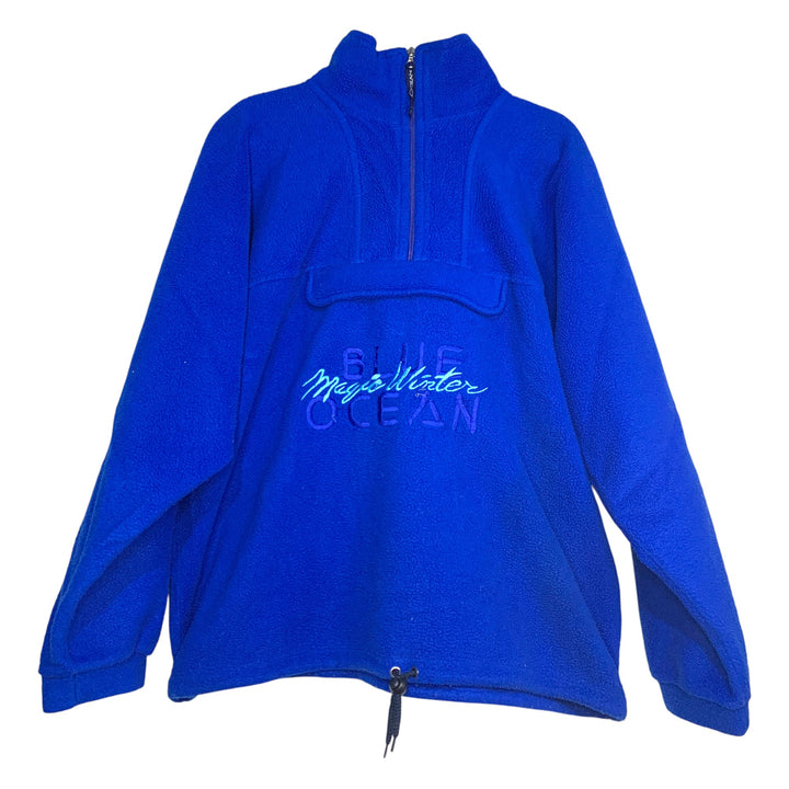 SUDADERA PILE AZUL FUERTE CLARO