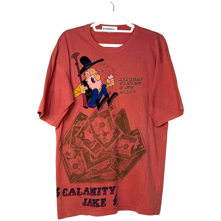 CAMISETA ICEBERG MARRÓN CON PRINT PROSPECTOR