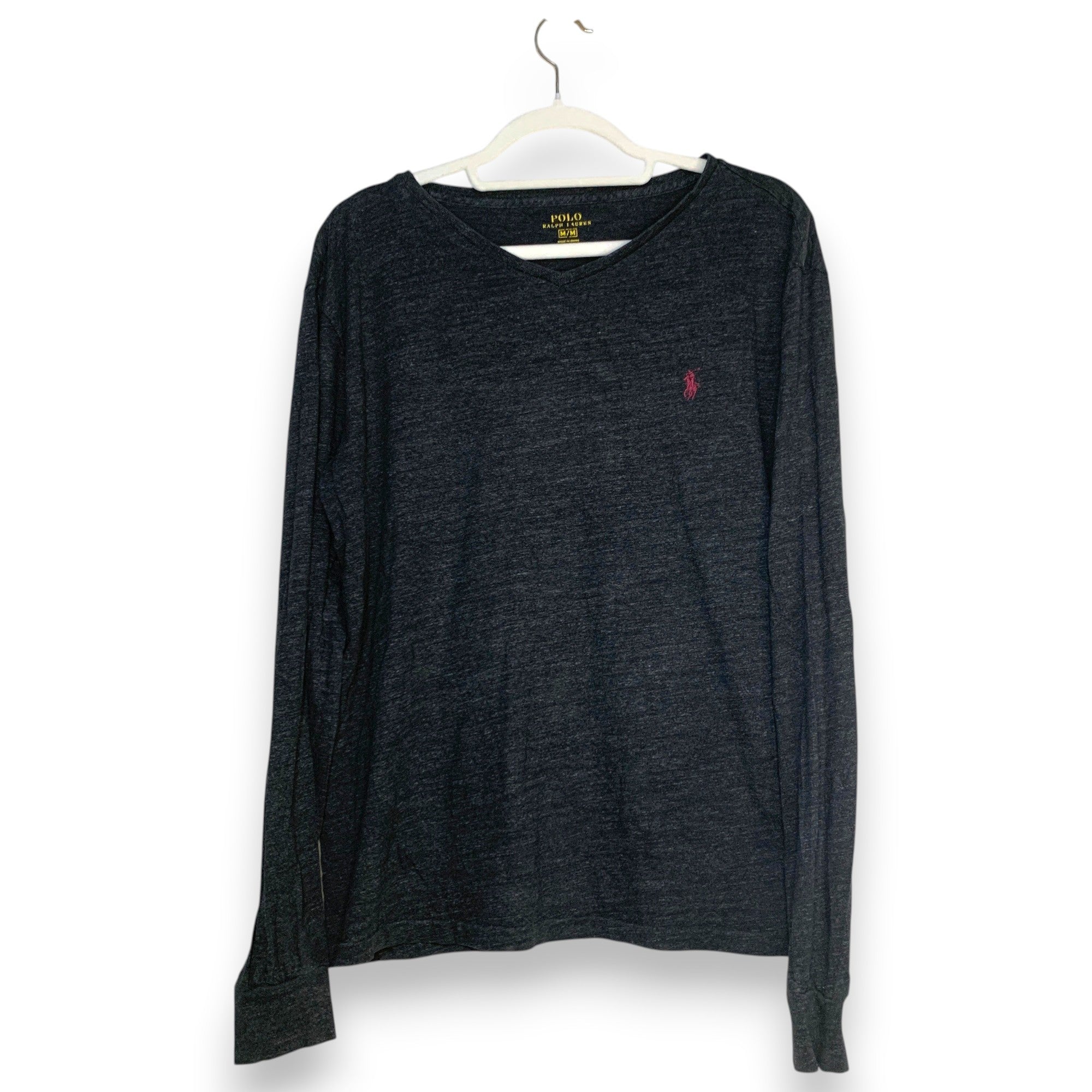 CAMISETA LARGA RALPH LAUREN NEGRO CLARO TALLA M