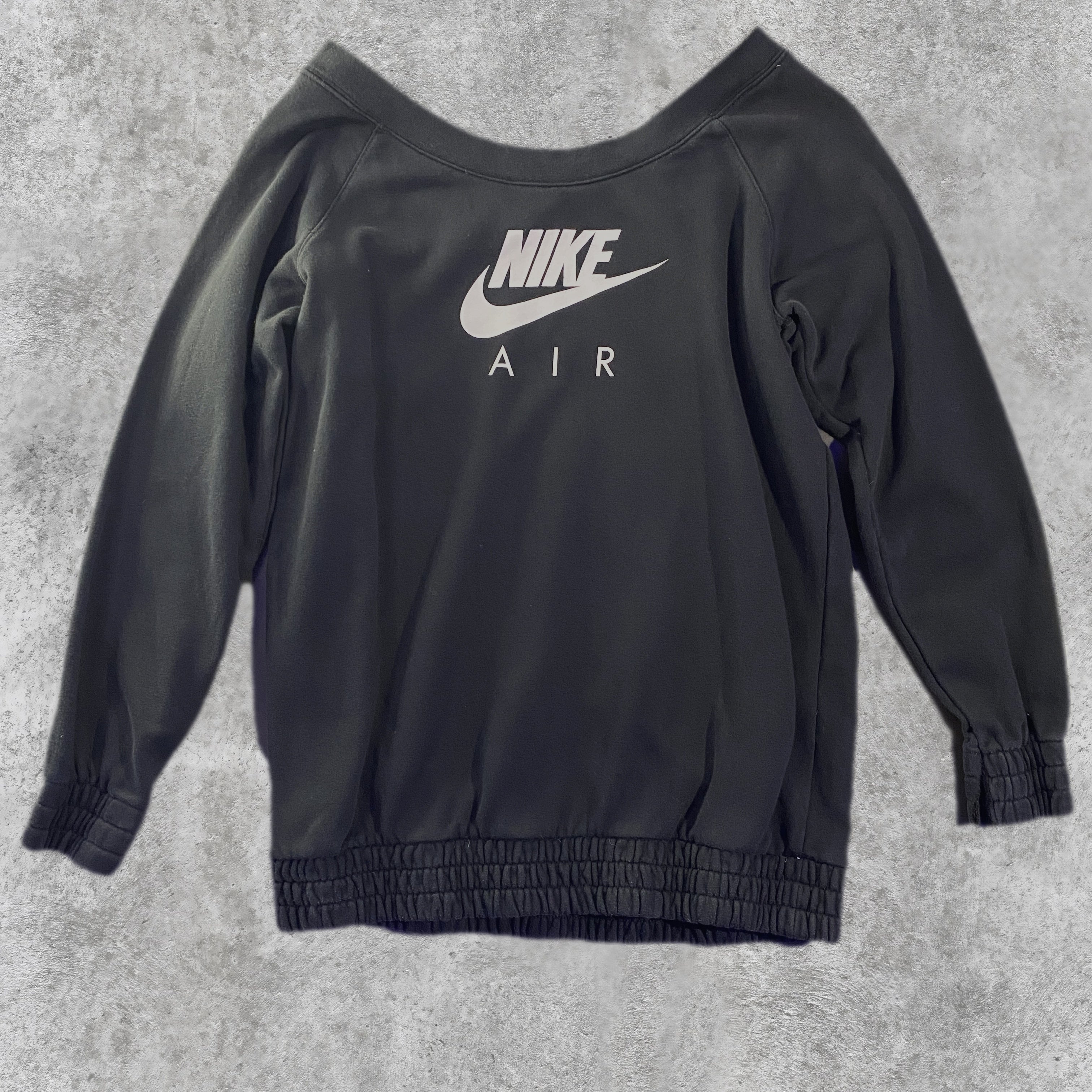 Sudadera Nike Air Cuello Ancho Negra - frontal