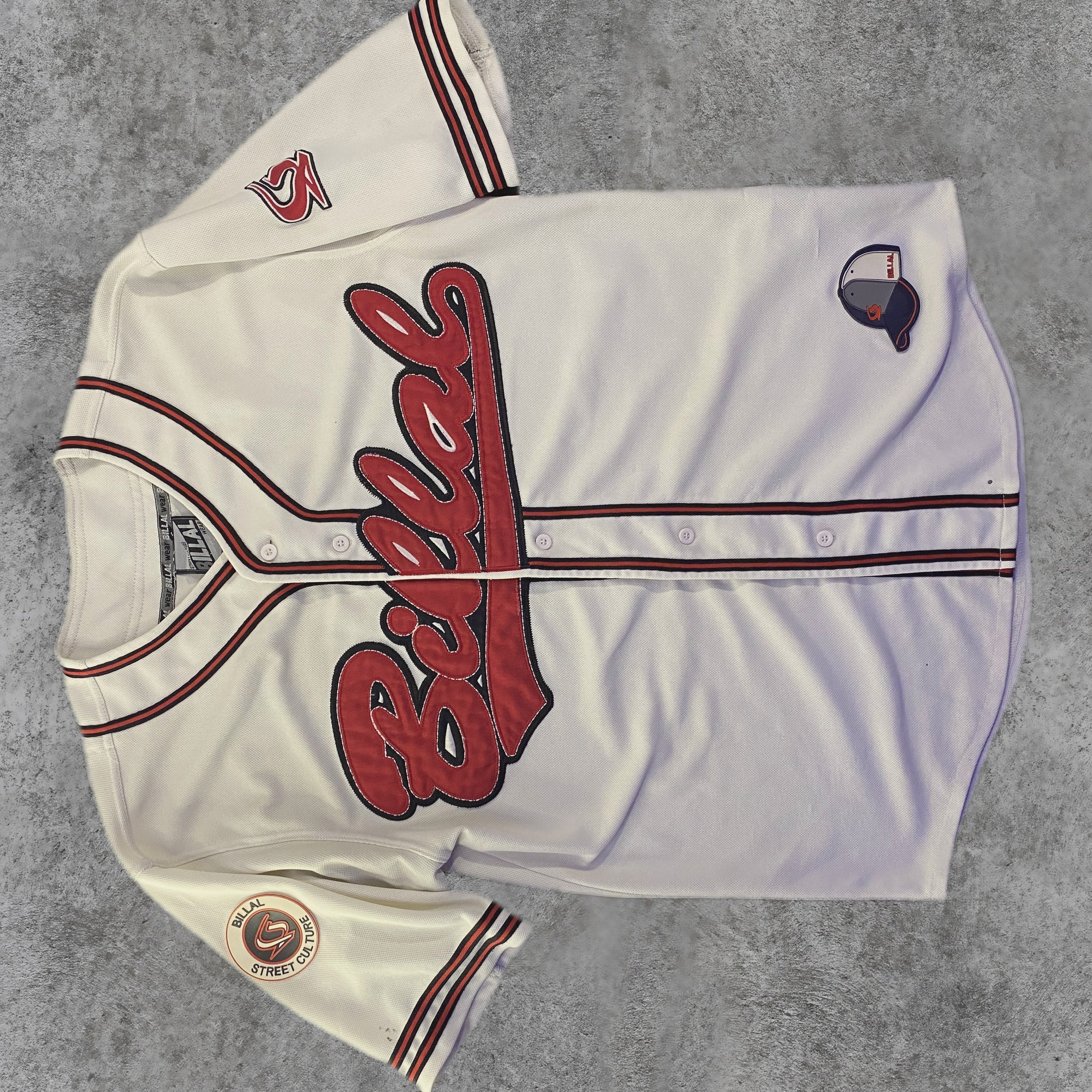 Camisa Billal Wear Jersey Béisbol Blanca