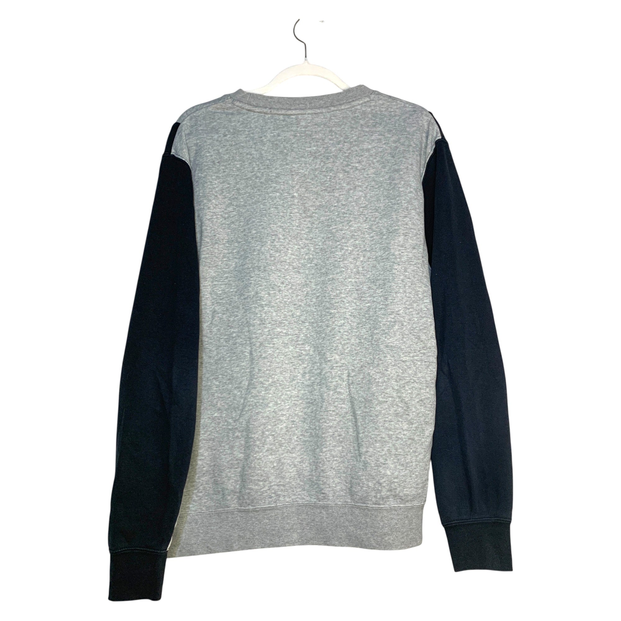 SUDADERA NIKE GRIS CLARO CON PANEL BLANCO