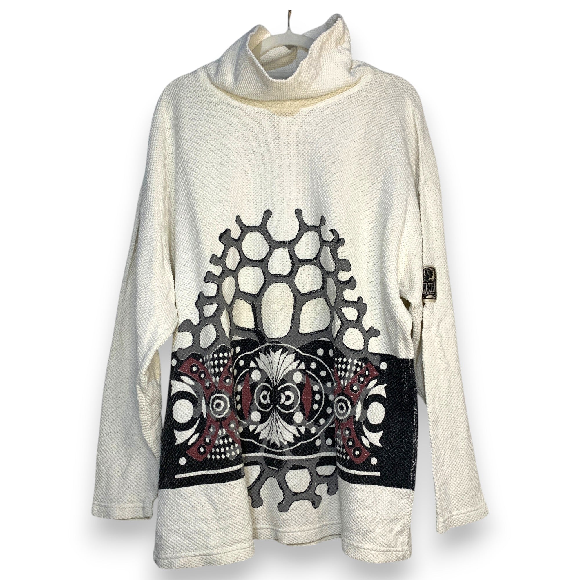 JERSEY JAGUAR LIFE WEAR MANDALA TURTLE NECK BEIGE TALLA L