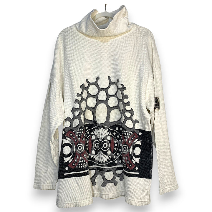 JERSEY JAGUAR LIFE WEAR MANDALA TURTLE NECK BEIGE TALLA L