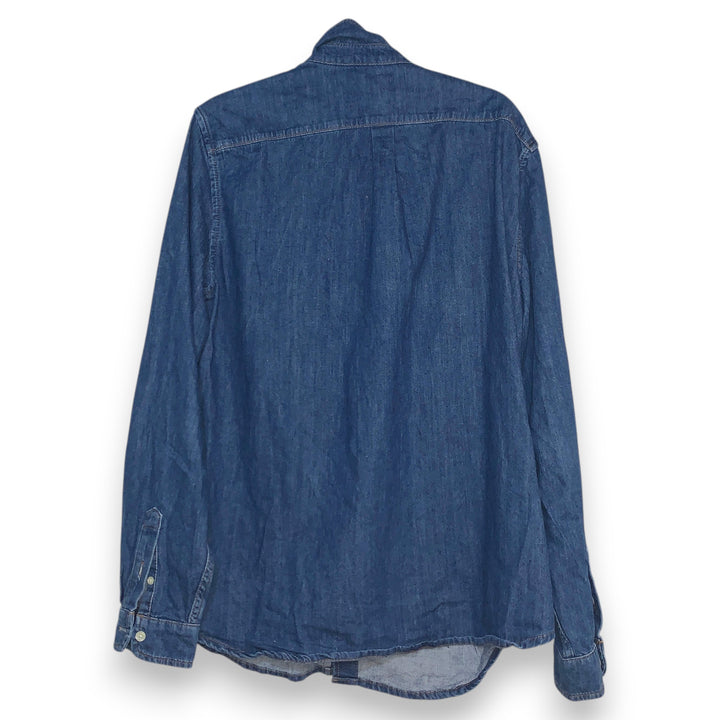 CAMISA LACOSTE DENIM AZUL CLÁSICA TALLA FR 42 / US L