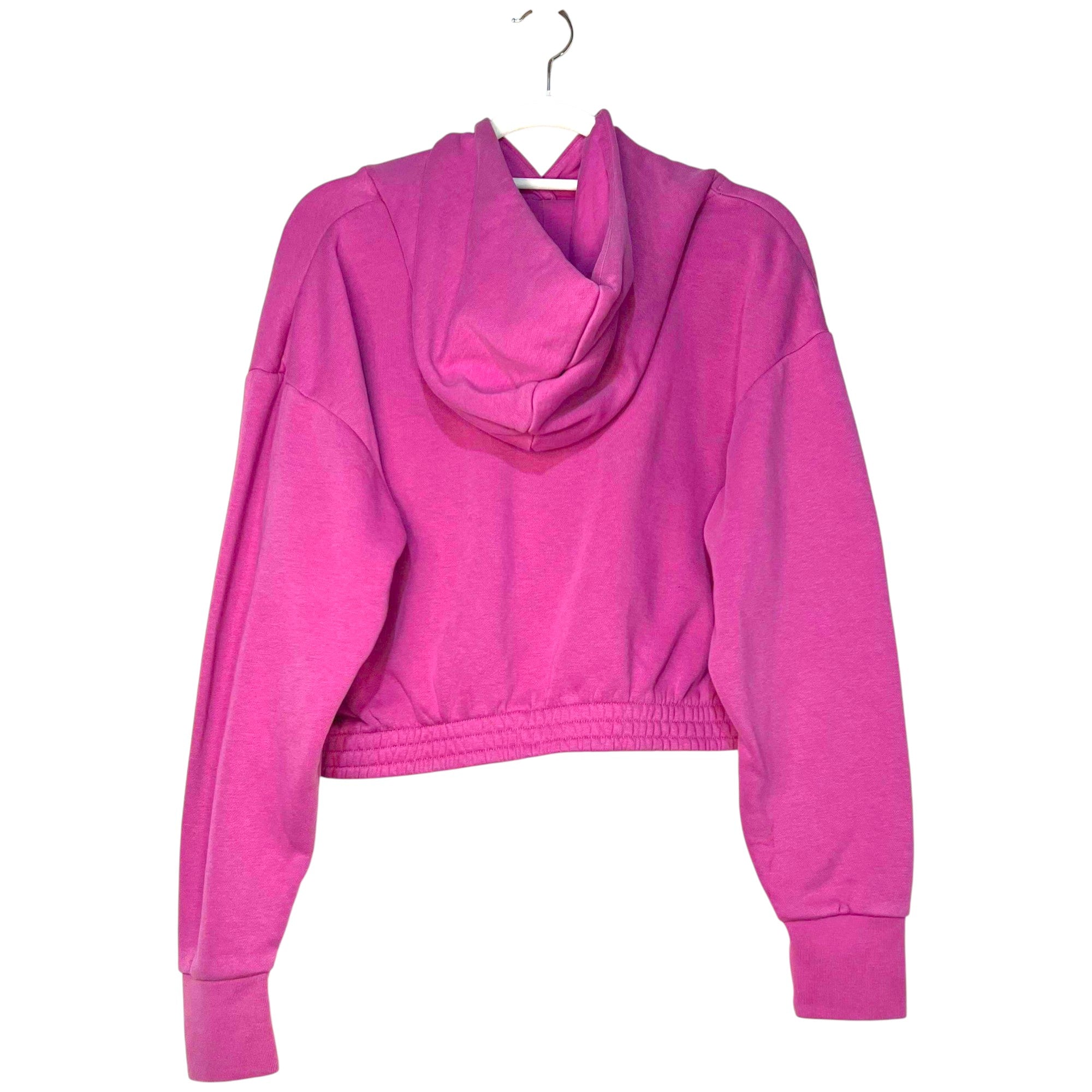 SUDADERA NIKE CROPPED CON CAPUCHA ROSA FUCSIA