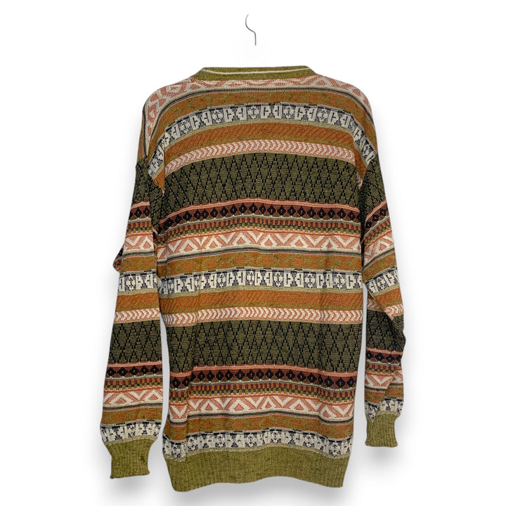 JERSEY PIERRE MONEE INTERNATIONAL ÉTNICO TRIBAL VERDE OLIVA TALLA L