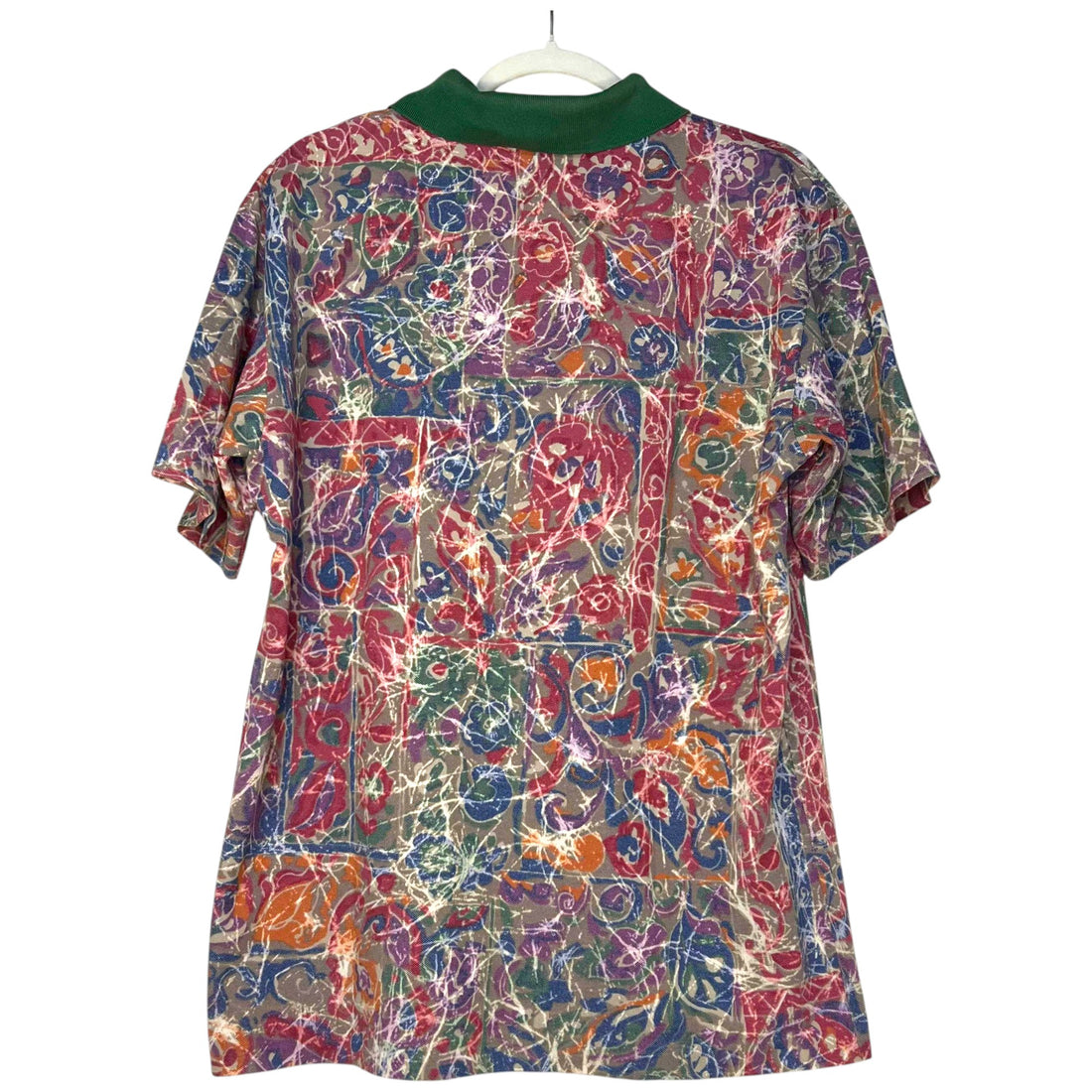 POLO FILA PRINT COLORIDO CON CUELLO VERDE