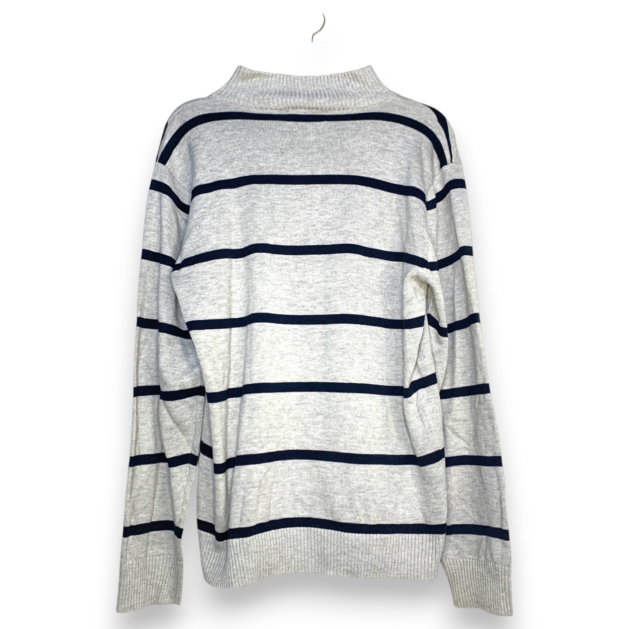 JERSEY RALPH LAUREN GRIS CLARO CON AZUL MARINO TALLA XL