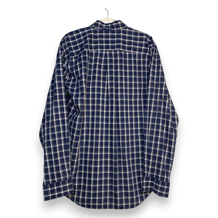 CAMISA LACOSTE CUADROS AZUL MARINO-GRIS TALLA 42 / REGULAR FIT