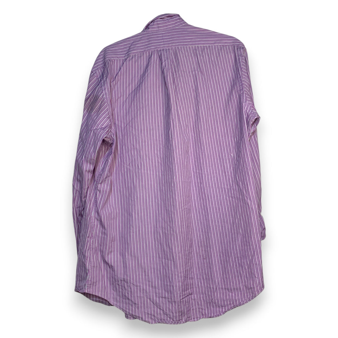 CAMISA POLO RALPH LAUREN OXFORD RAYAS LILA-AZUL CIELO TALLA 16-40/41 / L / CUSTOM FIT