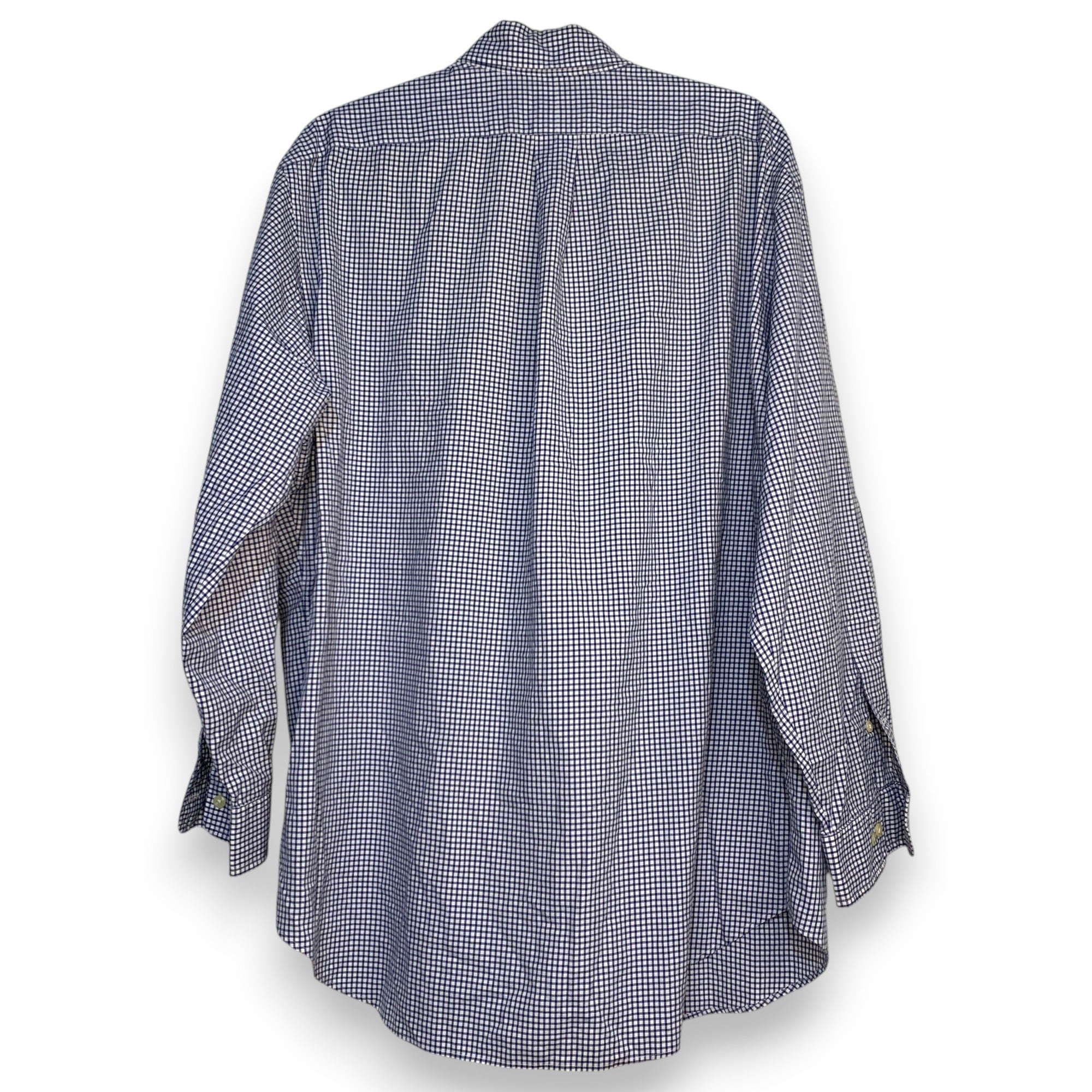 CAMISA RALPH LAUREN OXFORD RAYAS AZUL-CLARO TALLA 17 / CLASSIC FIT