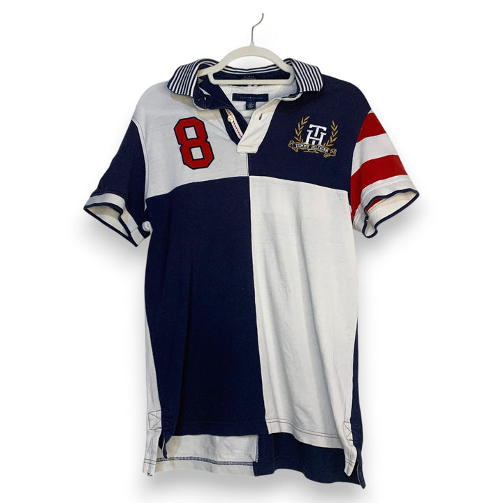 POLO TOMMY HILFIGER BICOLOR USA AZUL MARINO + BLANCO TALLA XS