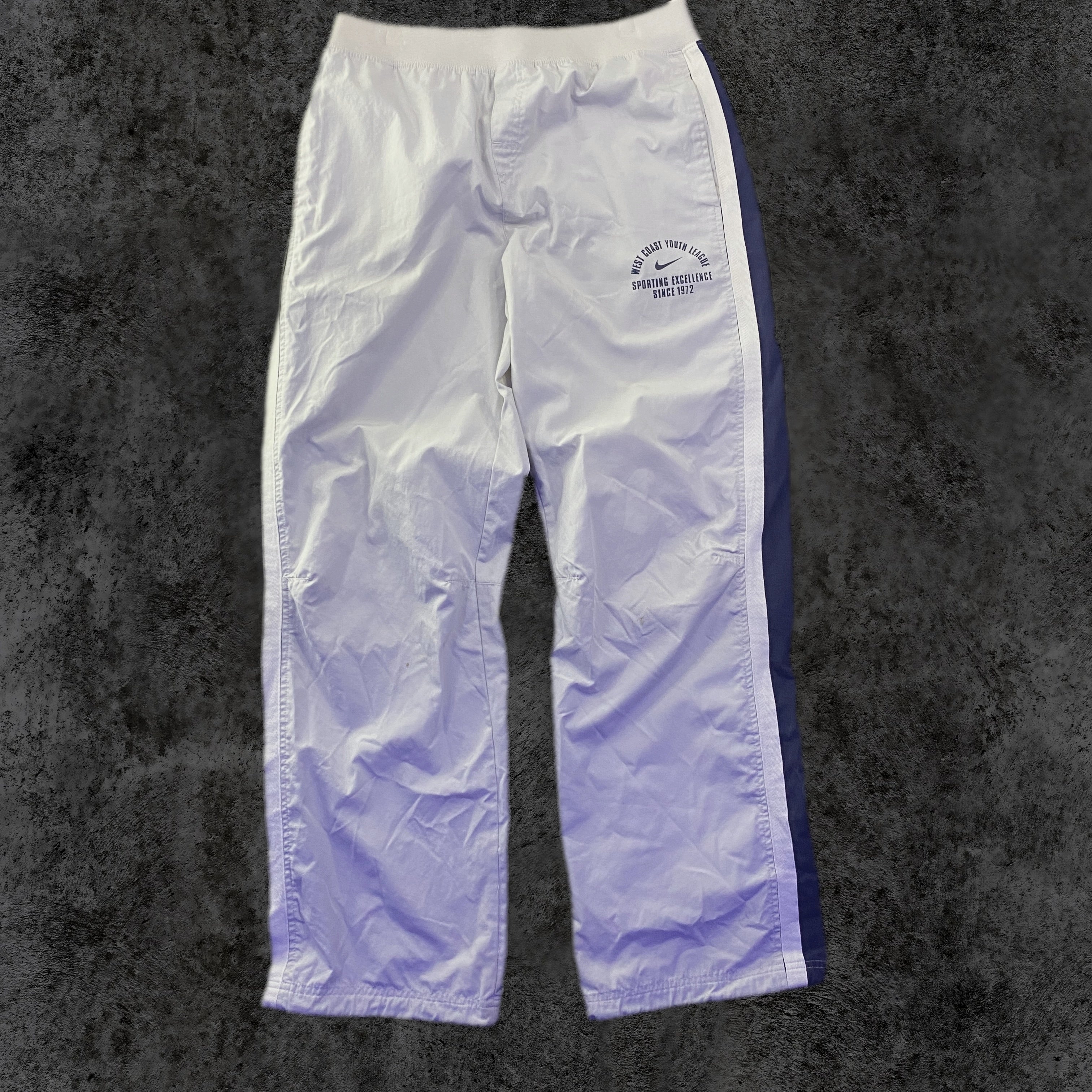 Pantalón Nike vintage West Coast Youth League blanco frontal