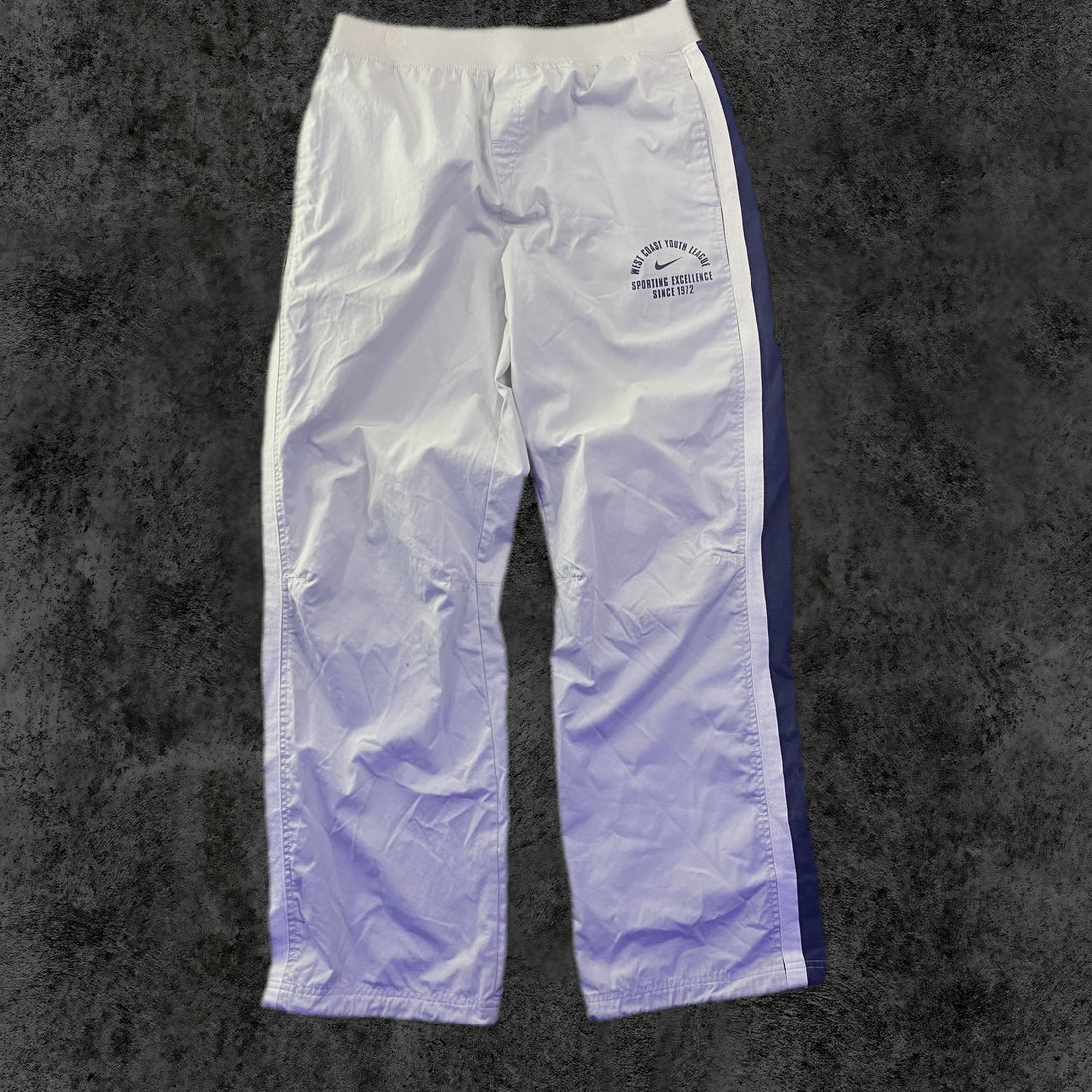 Pantalón Nike vintage West Coast Youth League blanco frontal