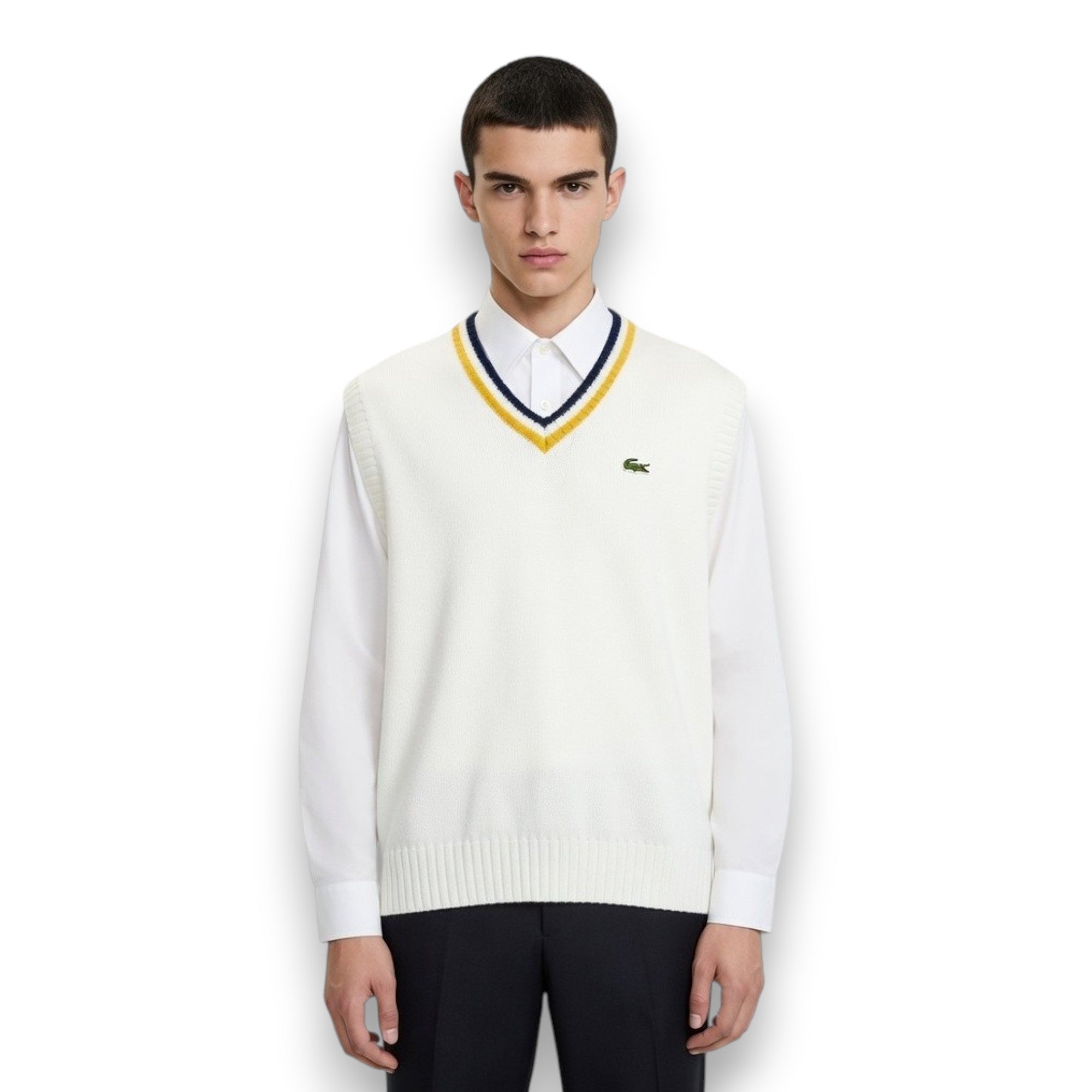 JERSEY LACOSTE BLANCO TALLA M