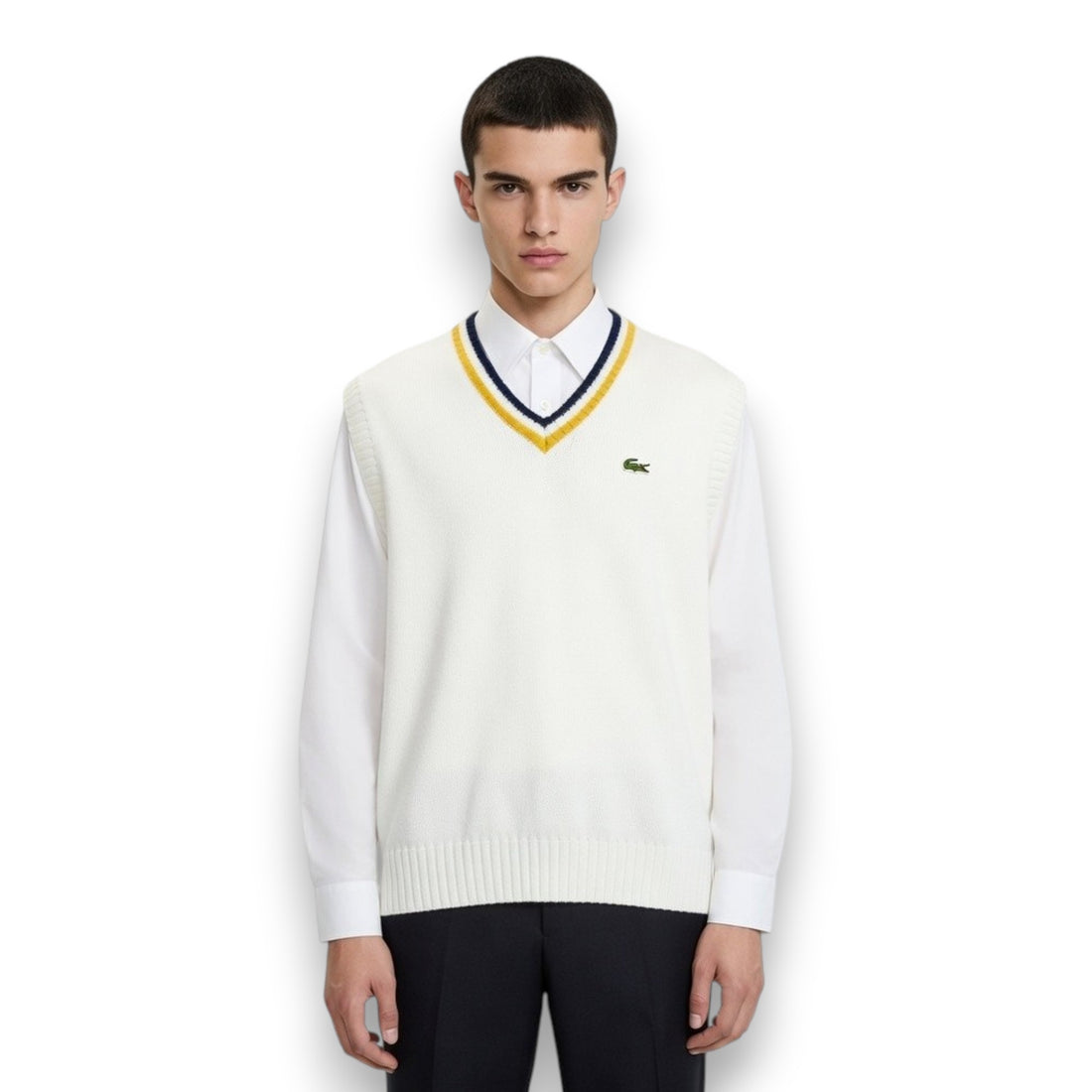 JERSEY LACOSTE BLANCO TALLA M