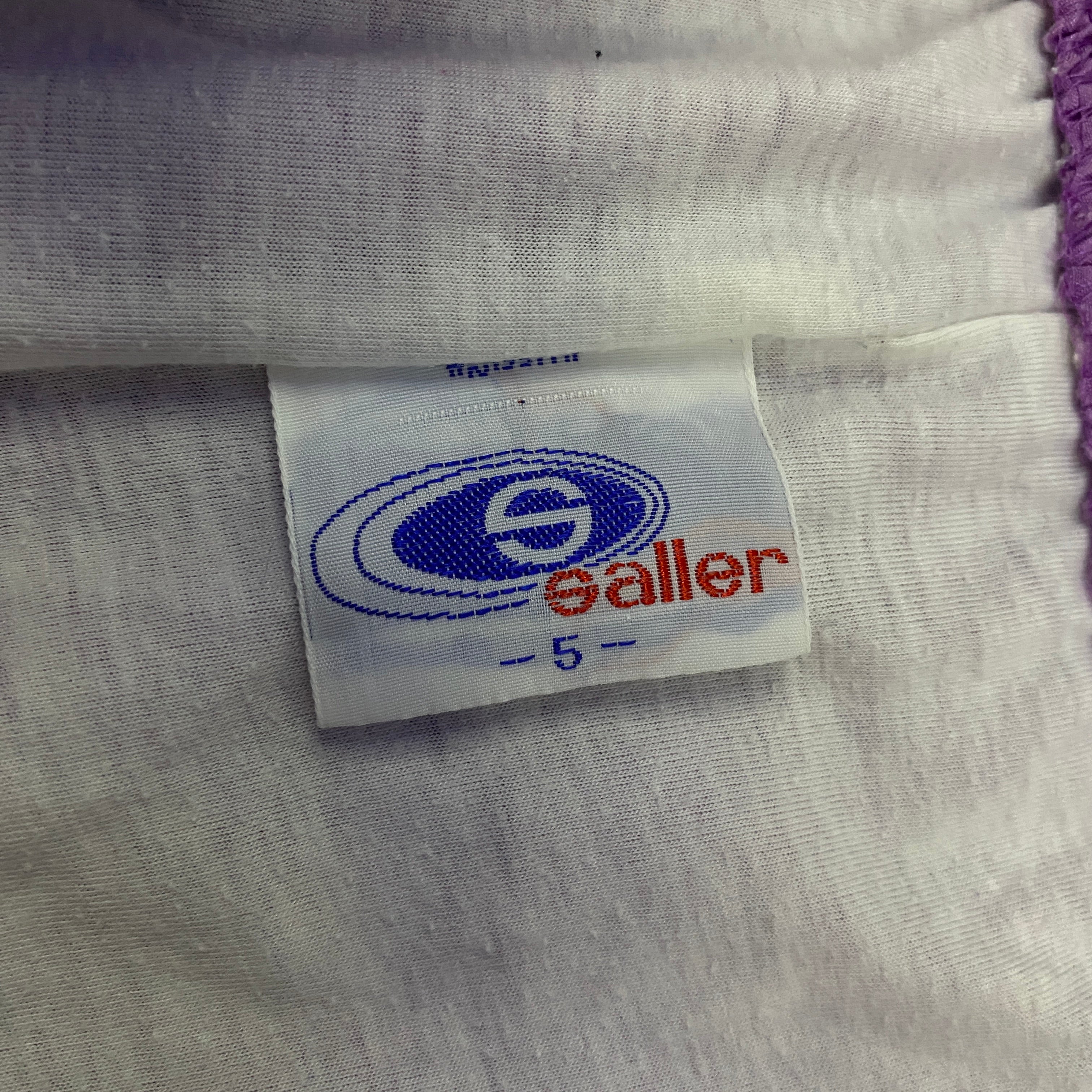 Pantalón Chándal Saller Vintage 90s Estampado Abstracto Morado