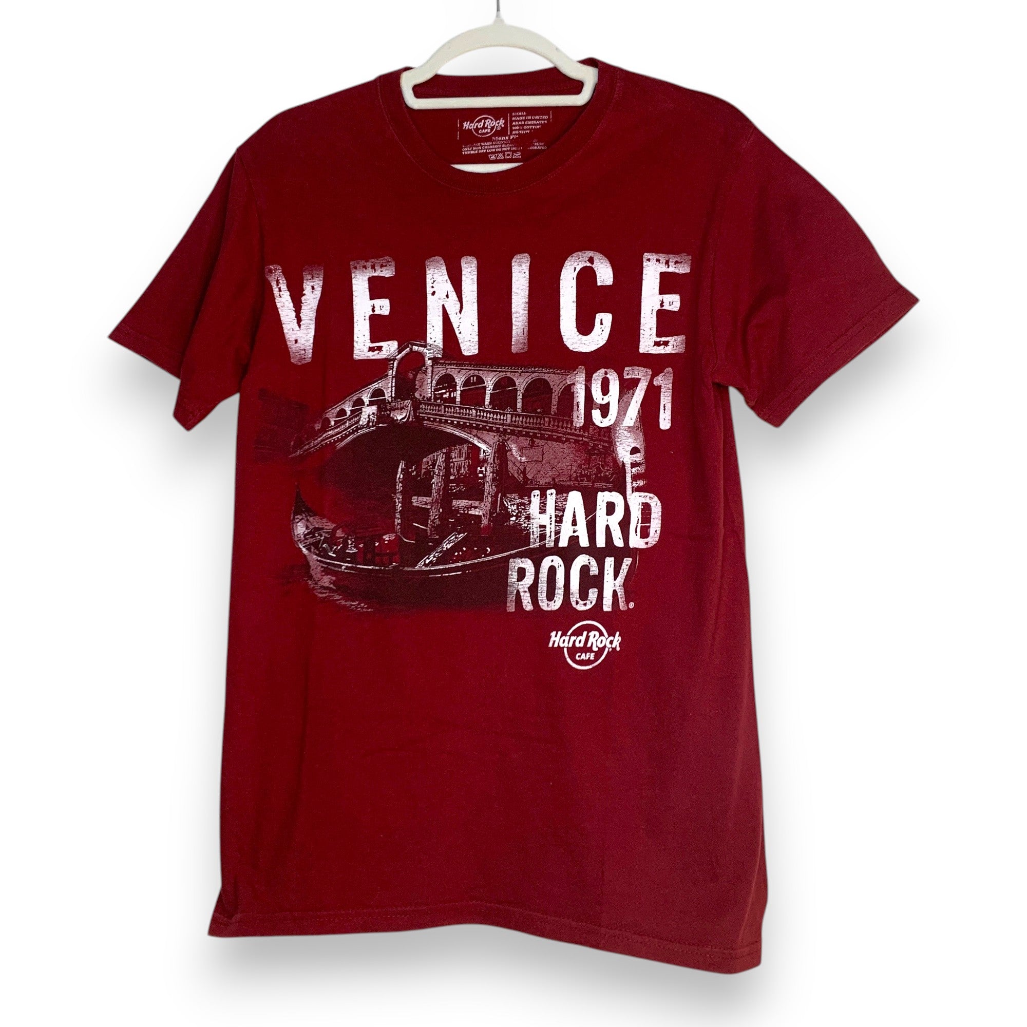 CAMISETA HARD ROCK CAFE VENICE BURDEOS TALLA S (FITS M)