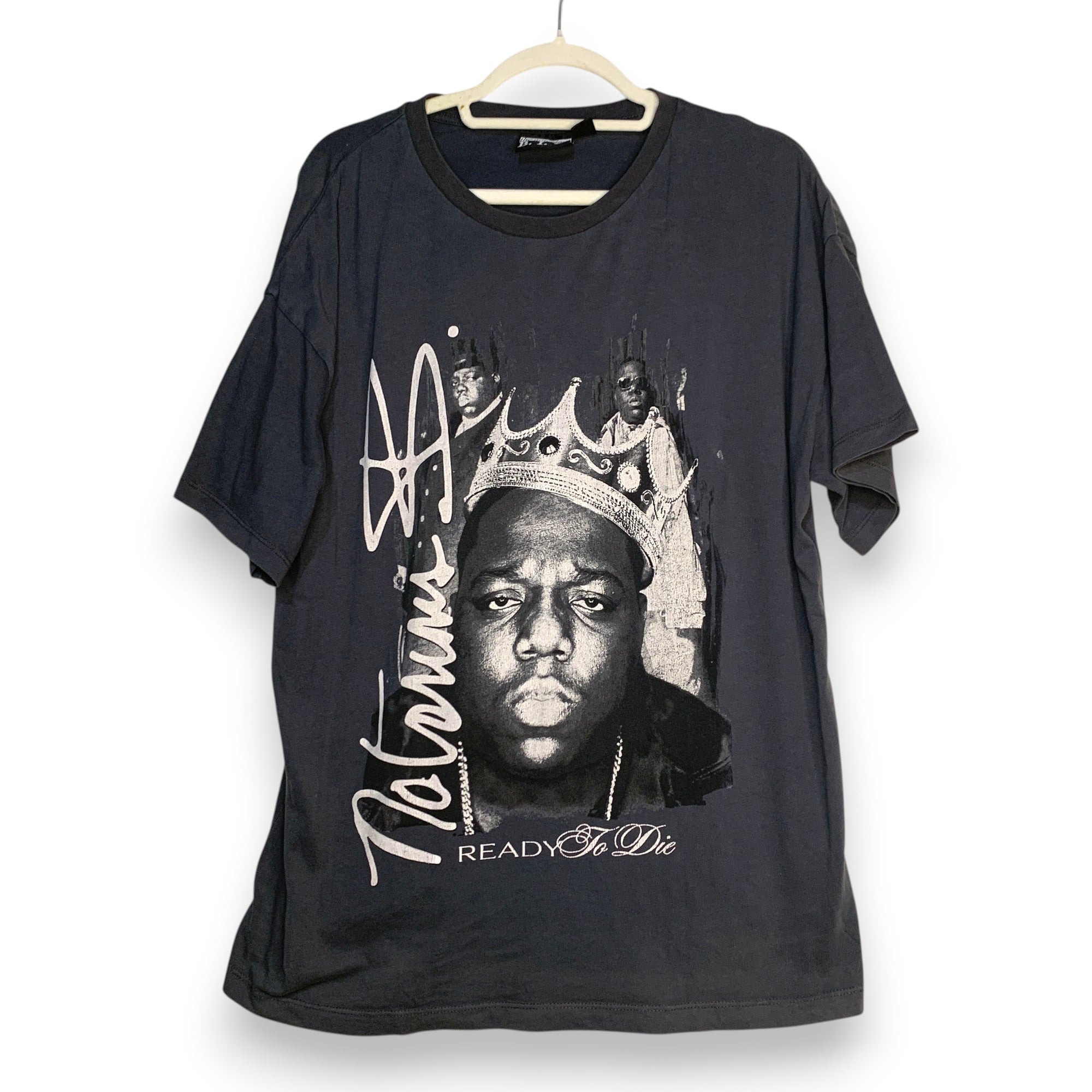 CAMISETA THE NOTORIOUS B.I.G. GRIS MELANGE TALLA M