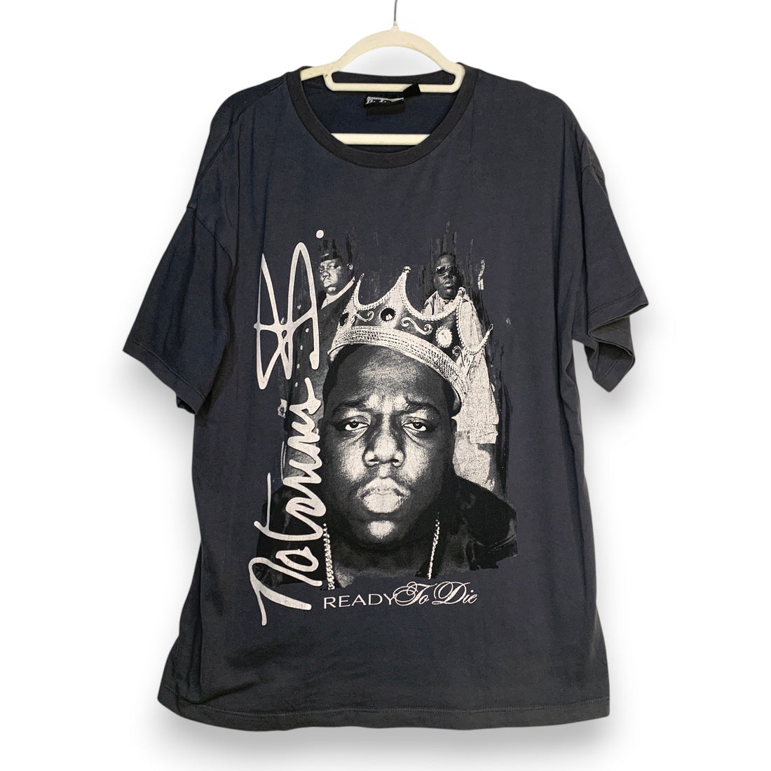 CAMISETA THE NOTORIOUS B.I.G. GRIS MELANGE TALLA M
