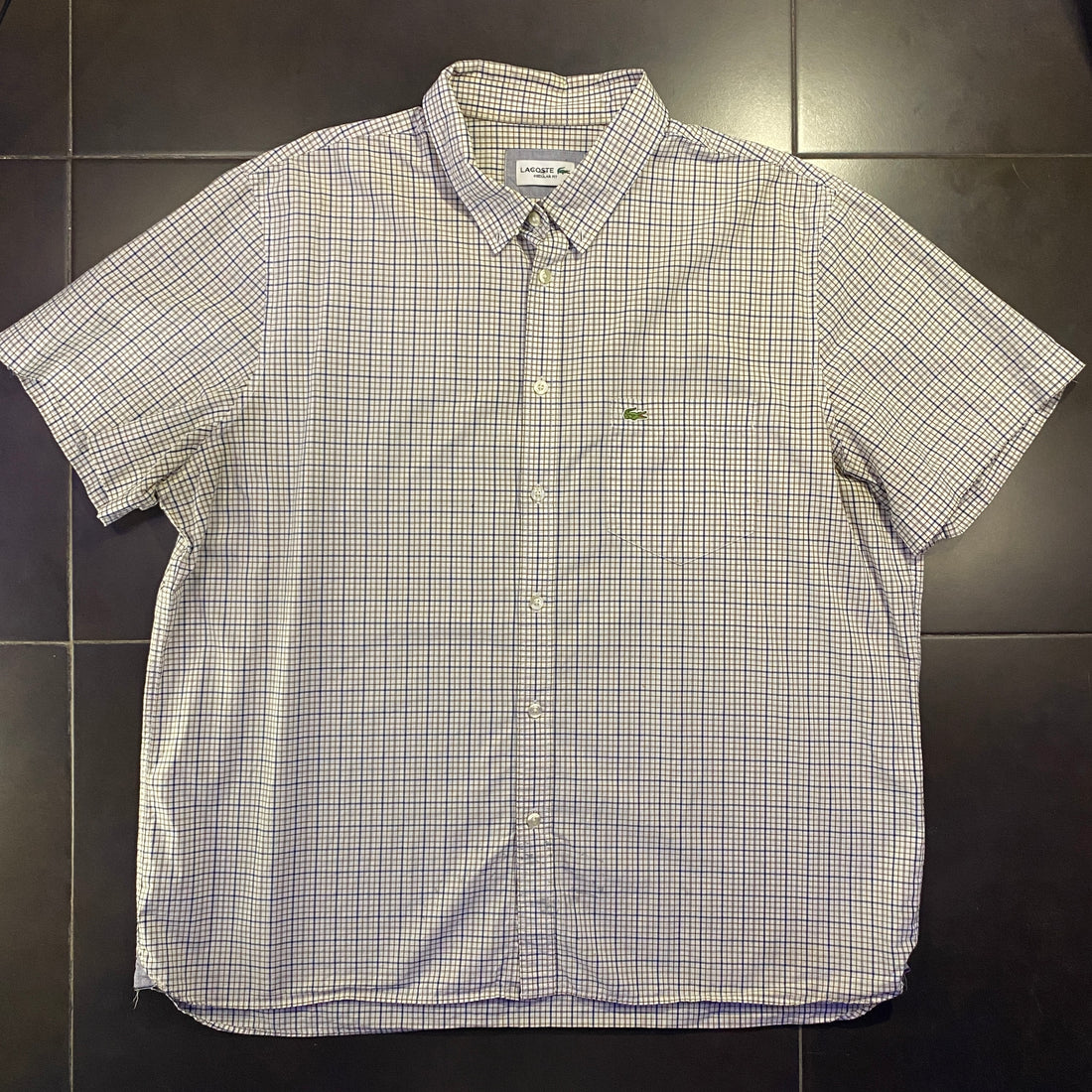 Camisa Lacoste cuadros crema - frontal