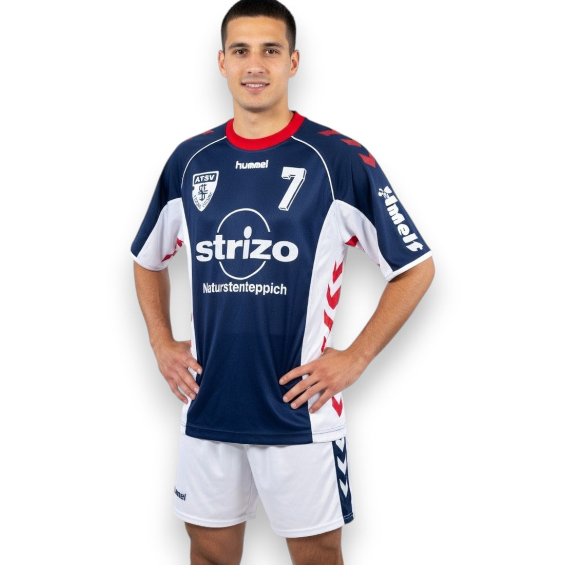 CAMISETA HUMMEL ATSV STOCKE LSDORF 7 AZUL MARINO TALLA XL