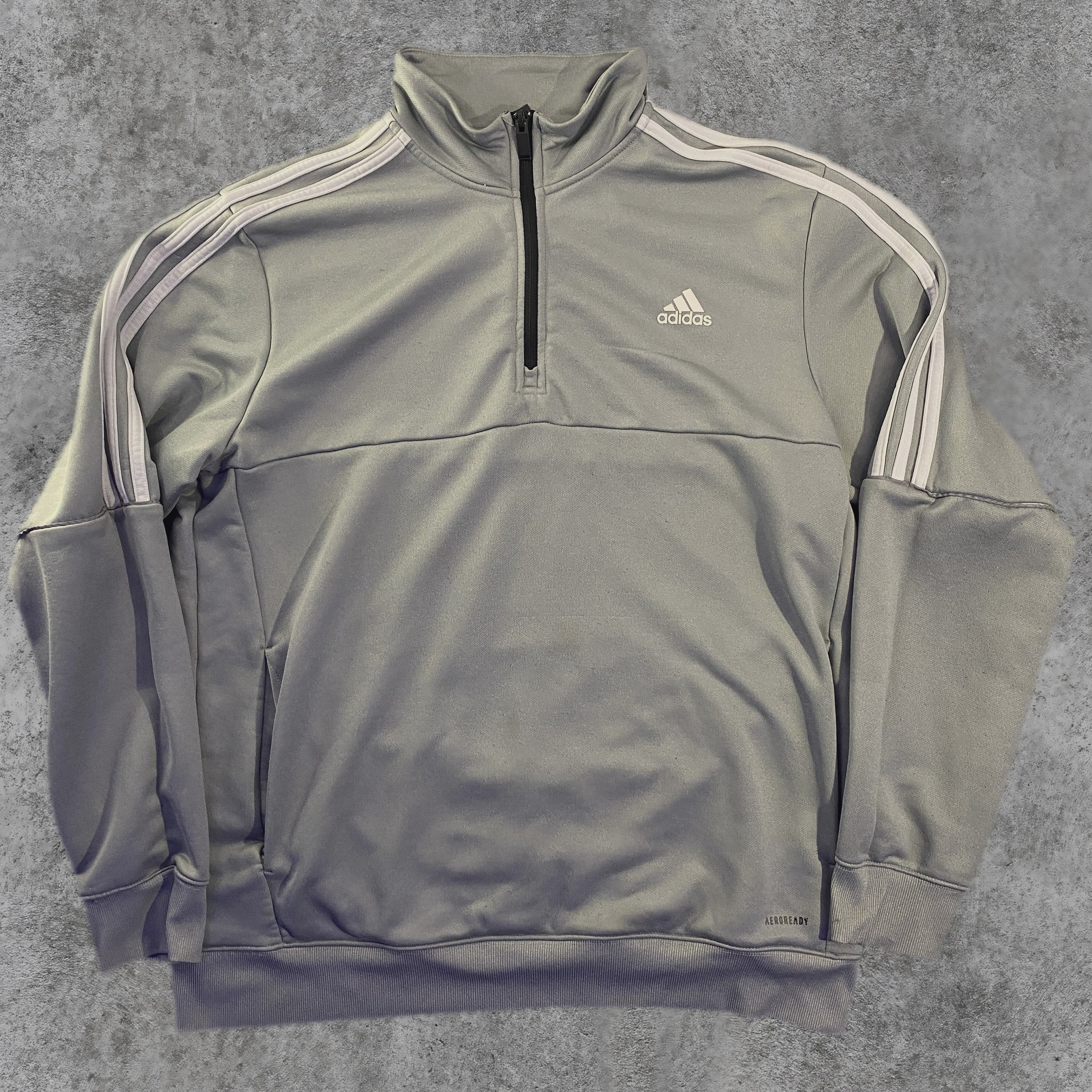 Sudadera adidas Media Cremallera Gris