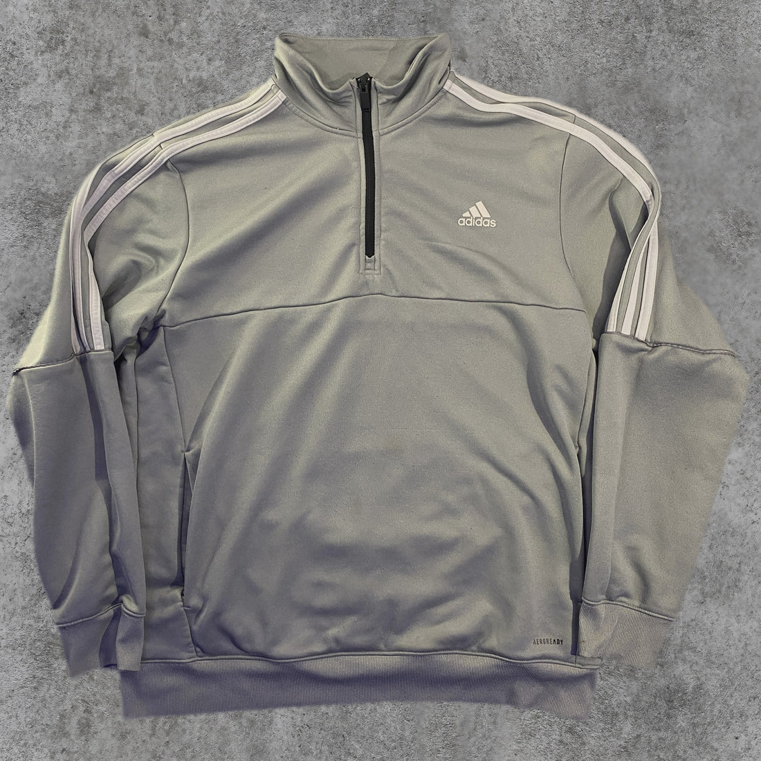 Sudadera adidas Media Cremallera Gris
