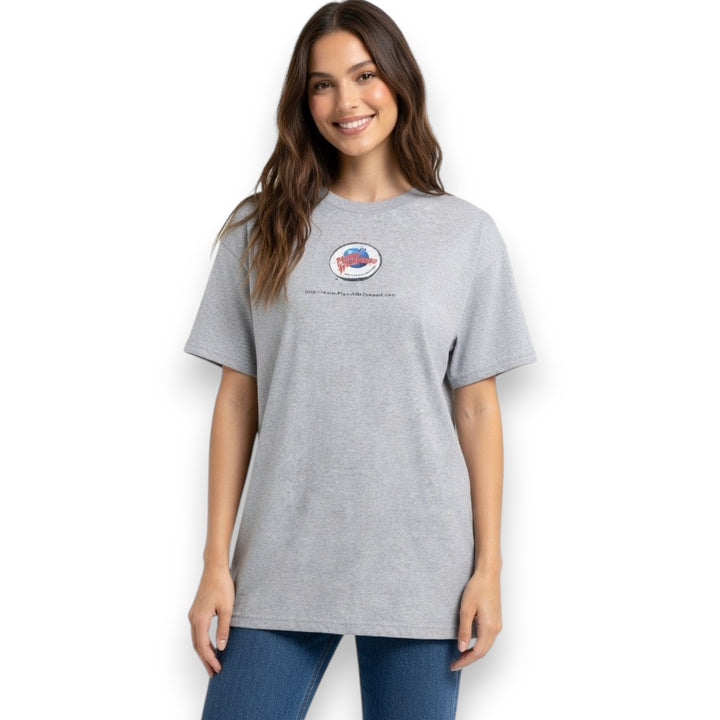 CAMISETA PLANET HOLLYWOOD LOGO GRIS MELANGE TALLA L