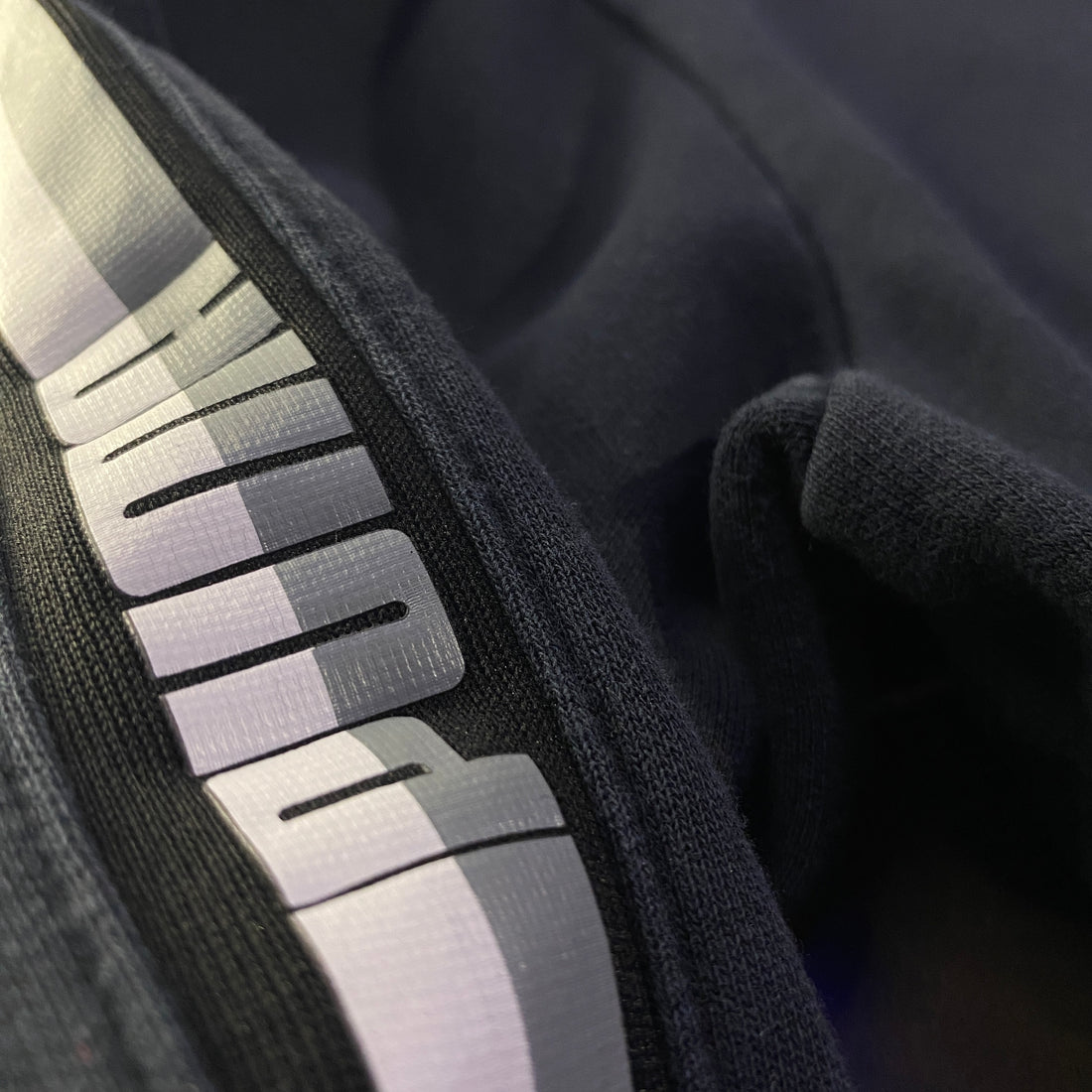 Sudadera Capucha Puma Logo Grande Cinta Azul Marino