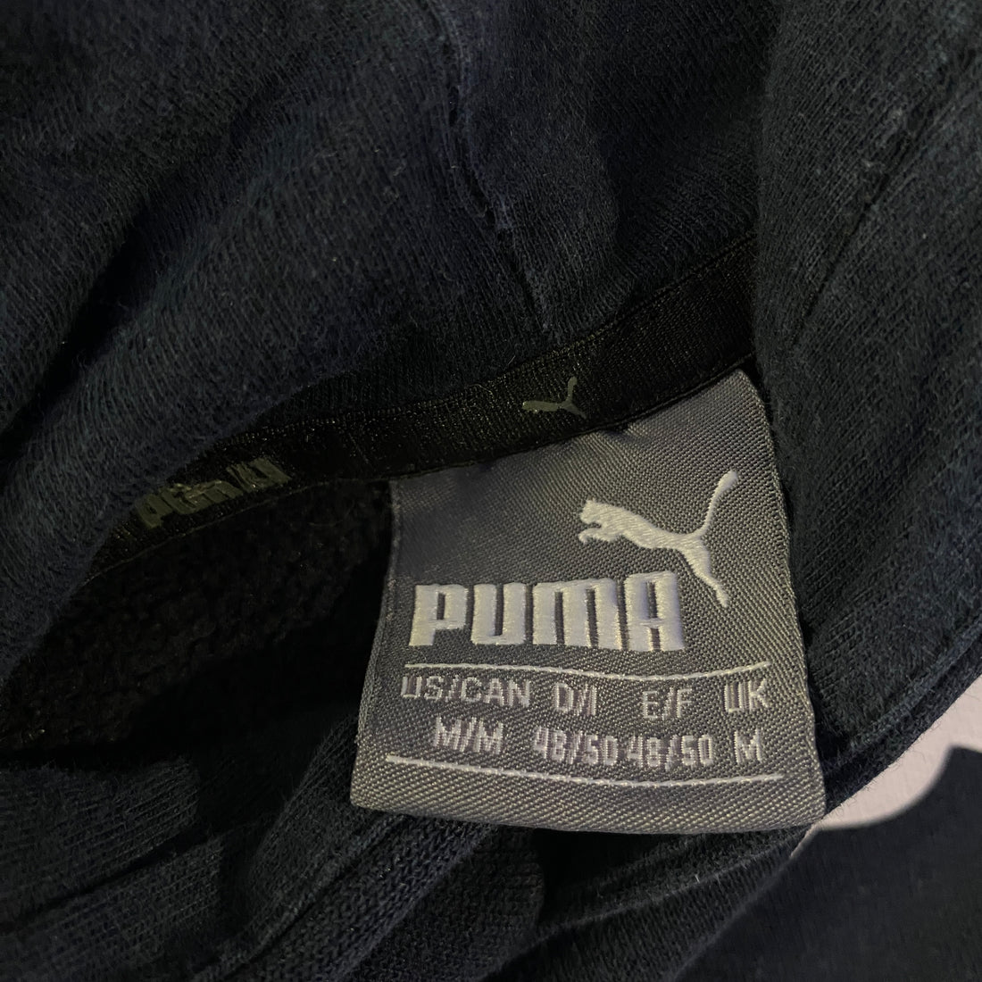 Sudadera Capucha Puma Logo Grande Cinta Azul Marino