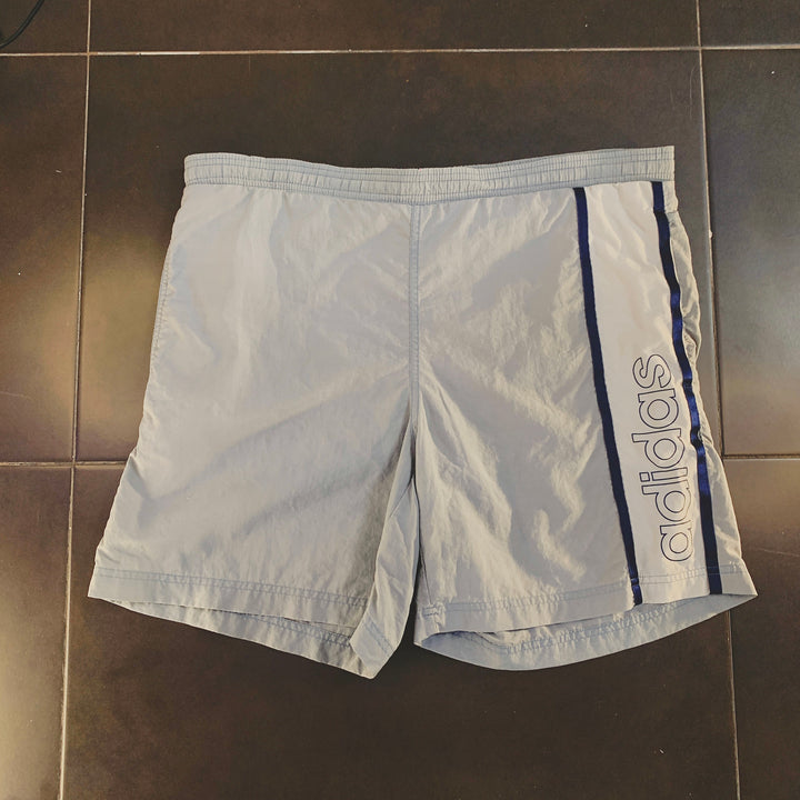 Pantalón Corto Adidas Vintage Nylon Azul Claro