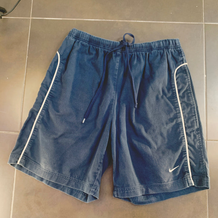 Pantalón Corto Nike Vintage Azul con Ribete Blanco