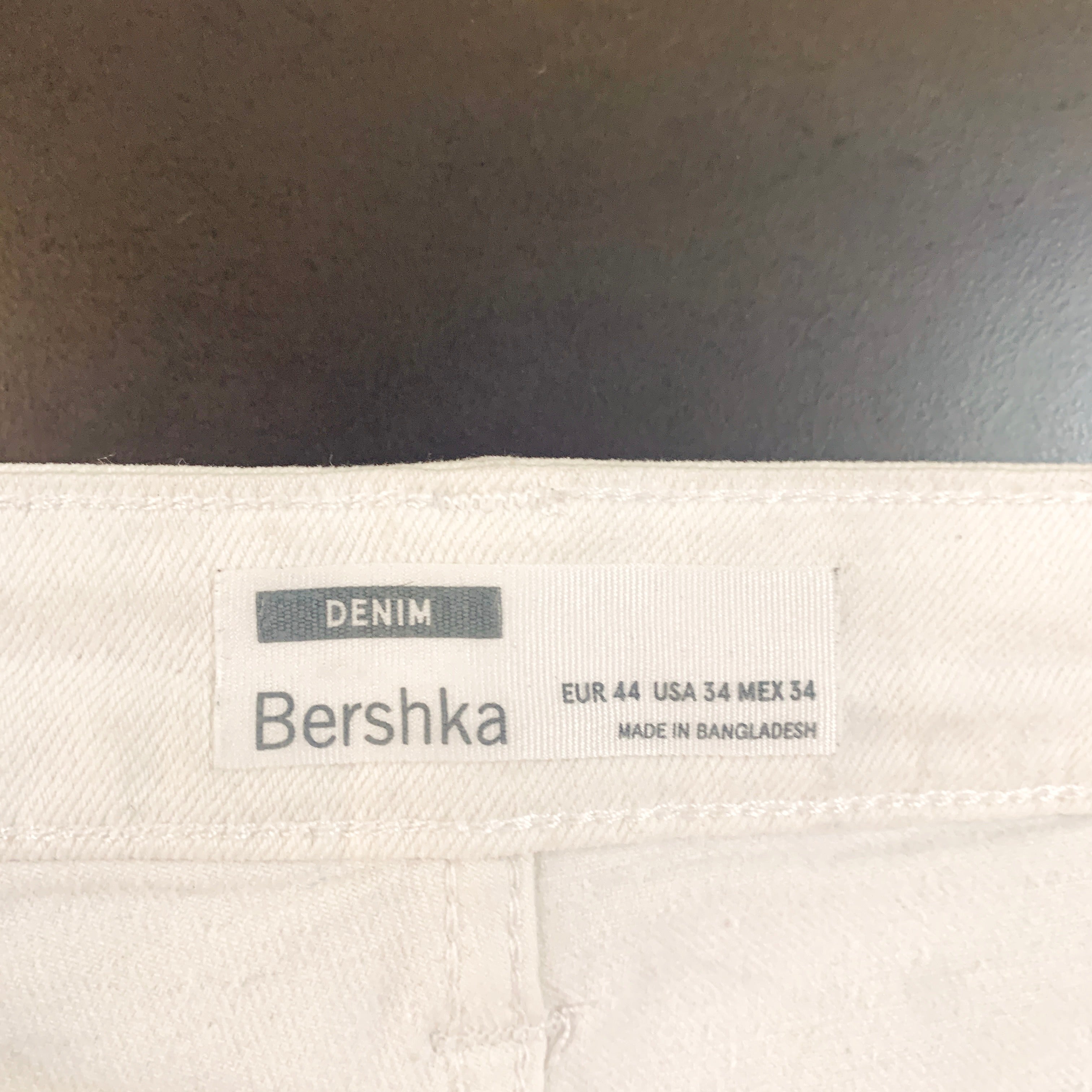 Pantalón Corto Bershka Vaquero Blanco Roto