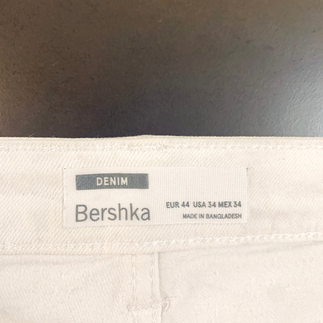 Pantalón Corto Bershka Vaquero Blanco Roto